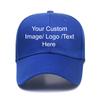 Custom Baseball Cap with Your Text,Personalized Adjustable Trucker Caps Casual Sun Peak Hat for Gifts (Bright Blue, one Size) view 1