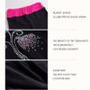 LIUHUO Figure Skating Pants Girls Fleece Practice Leggings Teens Skating Trousers Black view 3