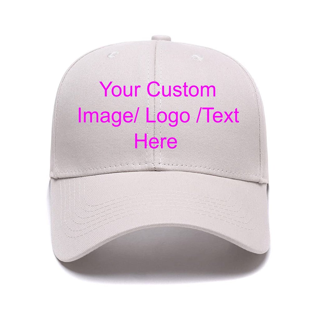 Custom Baseball Cap for Men Women - Personalized Hat Text/Logo/Image, Customized Adjustable Trucker Caps Casual Sun Peak Hat Travel & Gifts