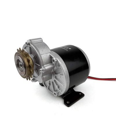 Freewheel 350W Geared Motor with Bicycle 16 Teeth Flywheel Gear Turn Clockwise Direction (24V 350W)