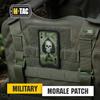 M-Tac Ace of Spades Death Card Tactical Morale Patch Army Combat Hook Fasteners (Olive/Black) view 2