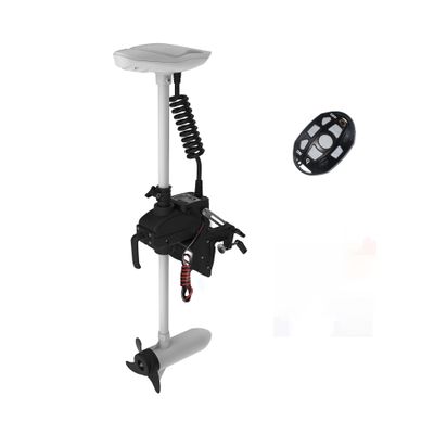 AQUOS Haswing CaymanT 12V 55LB 26in. Shaft Transom Electric Trolling Motor  Includes Wireless Remote for Fishing Boats in Saltwater & Freshwater