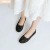 HEAWISH Womens Ballet Flat Daisy Round Toe Dress Shoes Casual Slip On Rope Loafer(Black, US6) view 2