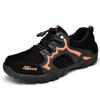 hongrenamz Mens Trekking Boots Non-Slip Low Rise Breathable Walking Hiking Shoes Outdoor Black-EU38 view 1