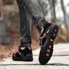 hongrenamz Mens Trekking Boots Non-Slip Low Rise Breathable Walking Hiking Shoes Outdoor Black-EU38 view 4