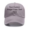Custom Baseball Cap for Men Women - Personalized Hat Text/Logo/Image, Customized Adjustable Trucker Caps Casual Sun Peak Hat Travel & Gifts Gray view 1
