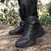 hongrenamz Men's Walking Trainers Hiking Trekking Shoes Lightweight Breathable High Rise Outdoor Boots Black-EU43 view 2