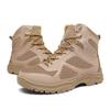 hongrenamz Men's Walking Trainers Hiking Trekking Shoes Lightweight Breathable High Rise Outdoor Boots Sand color-EU46 view 2