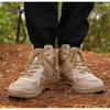 hongrenamz Men's Walking Trainers Hiking Trekking Shoes Lightweight Breathable High Rise Outdoor Boots Sand color-EU46 view 3