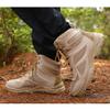 hongrenamz Men's Walking Trainers Hiking Trekking Shoes Lightweight Breathable High Rise Outdoor Boots Sand color-EU46 view 4