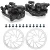 Alvinlite Bike Disc Brake Kits, Bike Brake Levers Conversion Kit Mechanical Front and Rear Brake Caliper Rotor Sets for Mountain Bicycle Folding Bike view 1