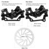 Alvinlite Bike Disc Brake Kits, Bike Brake Levers Conversion Kit Mechanical Front and Rear Brake Caliper Rotor Sets for Mountain Bicycle Folding Bike view 2