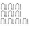 VBESTLIFE 10Pcs U Shaped Shackle Zinc Alloy Bow Shape Load Clamp for Paracord Bracelet Round Screw Pin Anchor Shackle Mountaineering Tool Accessories view 2