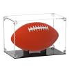 FEMELI Football Display Case Acrylic Box Holder for Full Size Football (Watch Video to Assemble) view 1