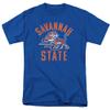 Savannah State University Official Tigers Logo Unisex Adult T-Shirt, Royal Blue, 4X-Large view 1