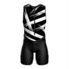 Sparx Men's Premium Triathlon Suit Padded, Quick-Dry, Compression Fit, Lightweight Tri Suit for Swim, Bike, Run Race & Training (XL, B&W_Brushes) view 2