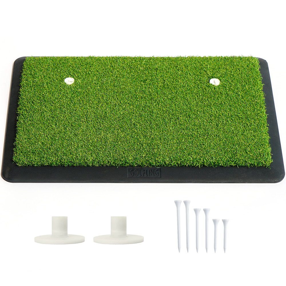 Golfling Golf Mat, 18"x14", Green, Synthetic Turf, Non-foldable, 2.27kg