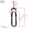 Jejy Mechanical Front Forks 26inch 27.5inch Aluminum Alloy, Mountain Bicycle Bike Straight Tube 1-1/8" Black Travel :100mm Disc Brake (Color : Black, Size : 27.5) view 2