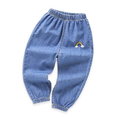 YOHA Baby Pants Boys Girls Summer Pants Casual Beach Pants Kids Soft Toddler Pants D-Rainbow,5 Years