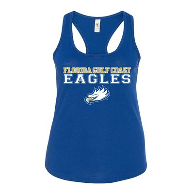 CreateMyTee | Florida Gulf Coast Eagles Stacked Tank Top (Royal, Large)