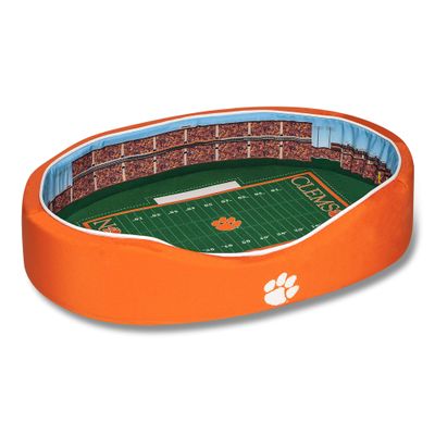 StadiumSpot Oval Dog Bed (Clemson, Medium)