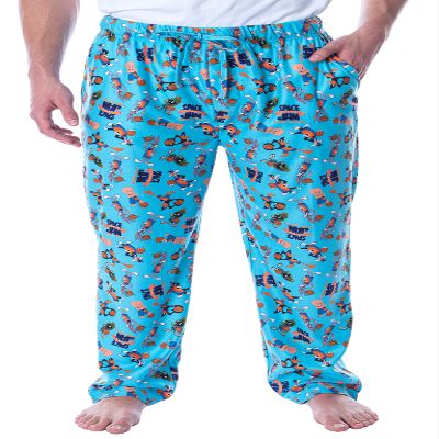 Space Jam Tune Squad Classic Character Loungewear Sleep Pajama Pants (Large)