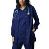 Landau Proflex Endure Women's Tailored Fit 3-Pocket Snap-Front Jacket 2-Way Stretch and Knit Cuffs 3038 True Navy view 1