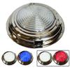 Wave One Marine Dual Color 7" LED Boat Dome Light 12V RV | Stainless Housing | Ceiling Cabin Room Surface Mount | Built In Rocker Toggle Switch (White | Night Red) view 1