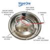 Wave One Marine Dual Color 7" LED Boat Dome Light 12V RV | Stainless Housing | Ceiling Cabin Room Surface Mount | Built In Rocker Toggle Switch (White | Night Red) view 3
