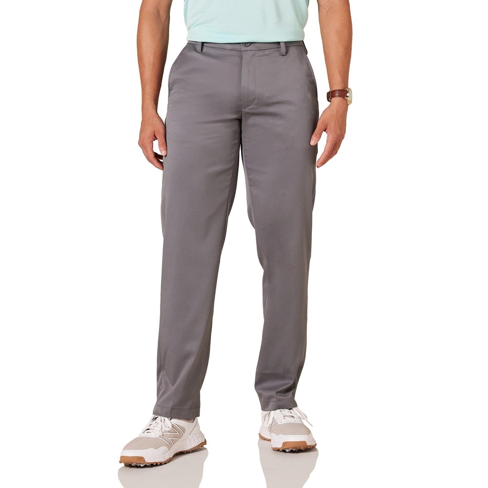 Amazon Essentials Men's Straight-Fit All-Day Stretch Golf Pant, Grey, 33W x 32L