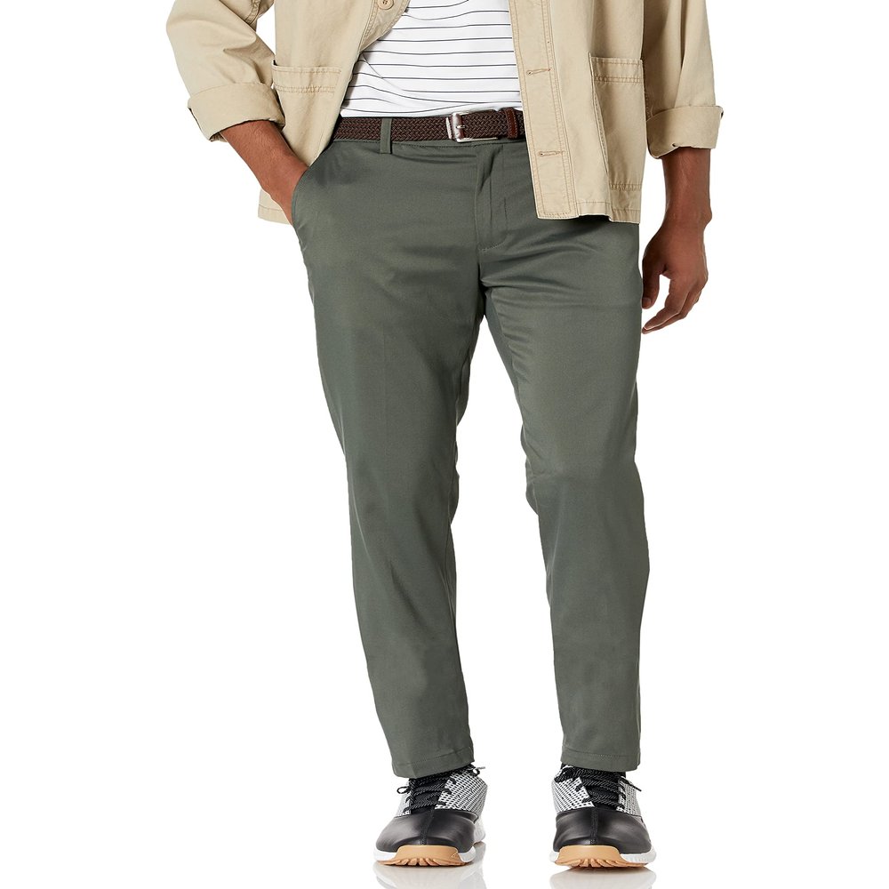Amazon Essentials Men's Slim-Fit Stretch Golf Pant, Olive, 30W x 32L