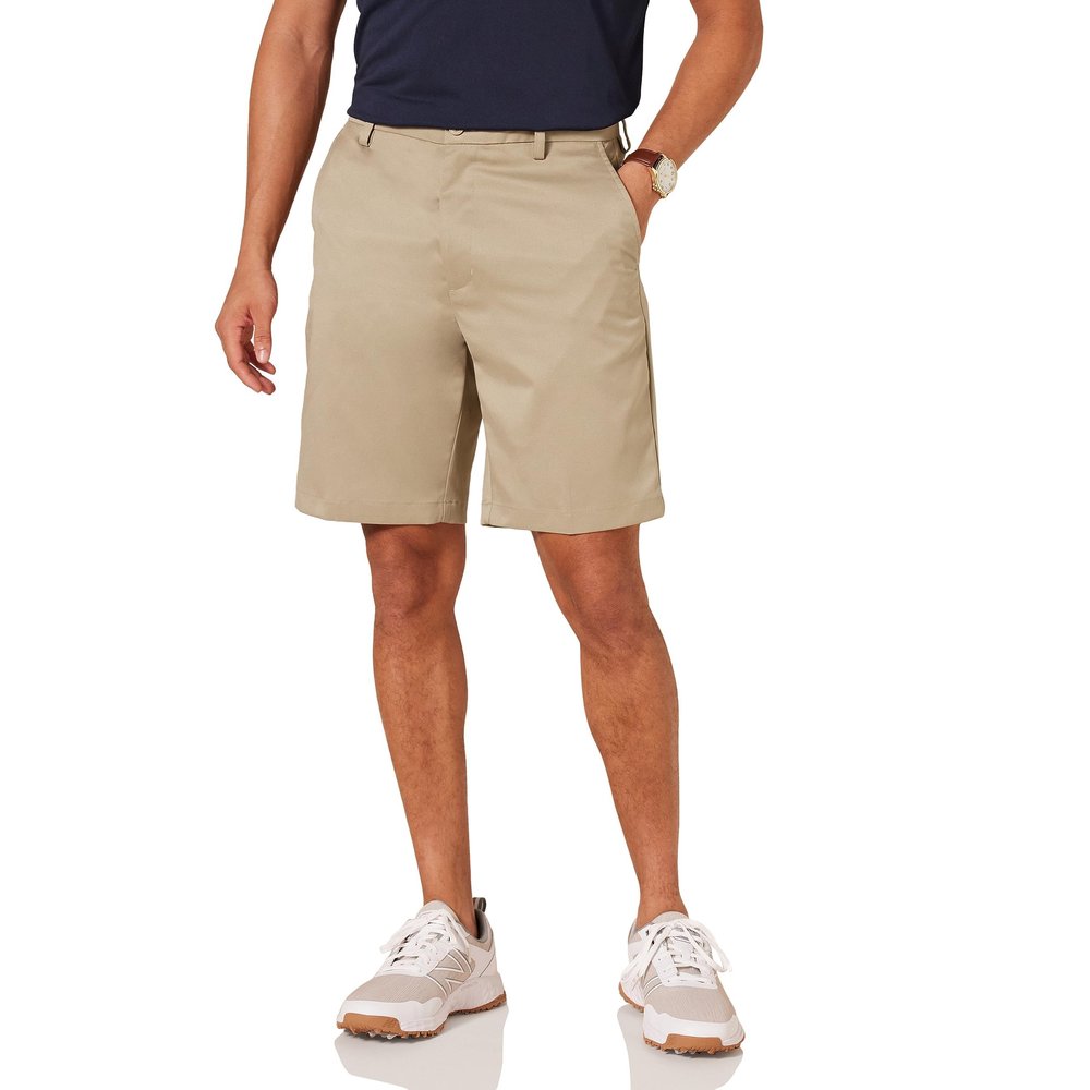 Amazon Essentials Men's Classic-Fit Stretch Golf Shorts (Available in Big & Tall), Khaki Brown, 40