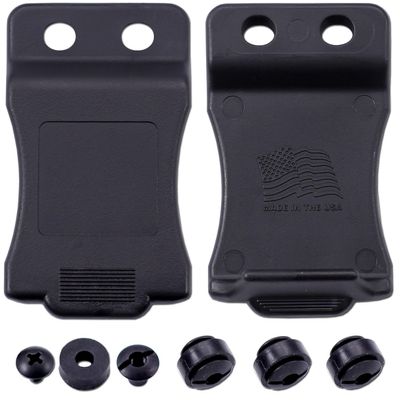 [10PCS] XCLIP IWB Belt Clip Attachment for KYDEX Gun Holsters & Knife Sheaths  (Fits 1.50 Inch Belts) - (Fixed Mount) - Made in U.S.A. - Mounting Hardware Included