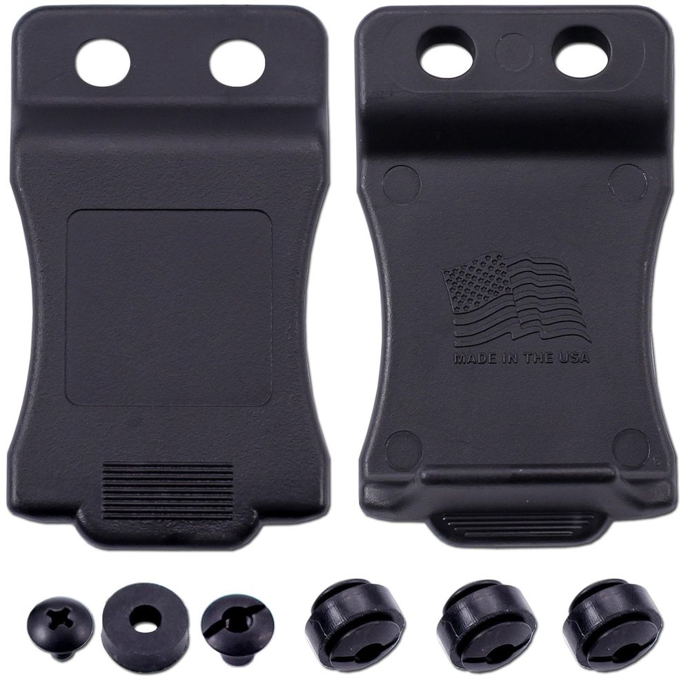 [10PCS] XCLIP IWB Belt Clip Attachment for KYDEX Gun Holsters & Knife Sheaths  (Fits 1.50 Inch Belts) - (Fixed Mount) - Made in U.S.A. - Mounting Hardware Included