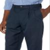 Amazon Essentials Men's Classic-Fit Expandable-Waist Pleated Dress Pant, Navy, 36W x 29L view 3
