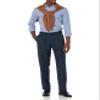 Amazon Essentials Men's Classic-Fit Expandable-Waist Pleated Dress Pant, Navy, 36W x 29L view 4