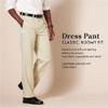 Amazon Essentials Men's Classic-Fit Expandable-Waist Flat-Front Dress Pant, Light Grey, 34W x 34L view 2