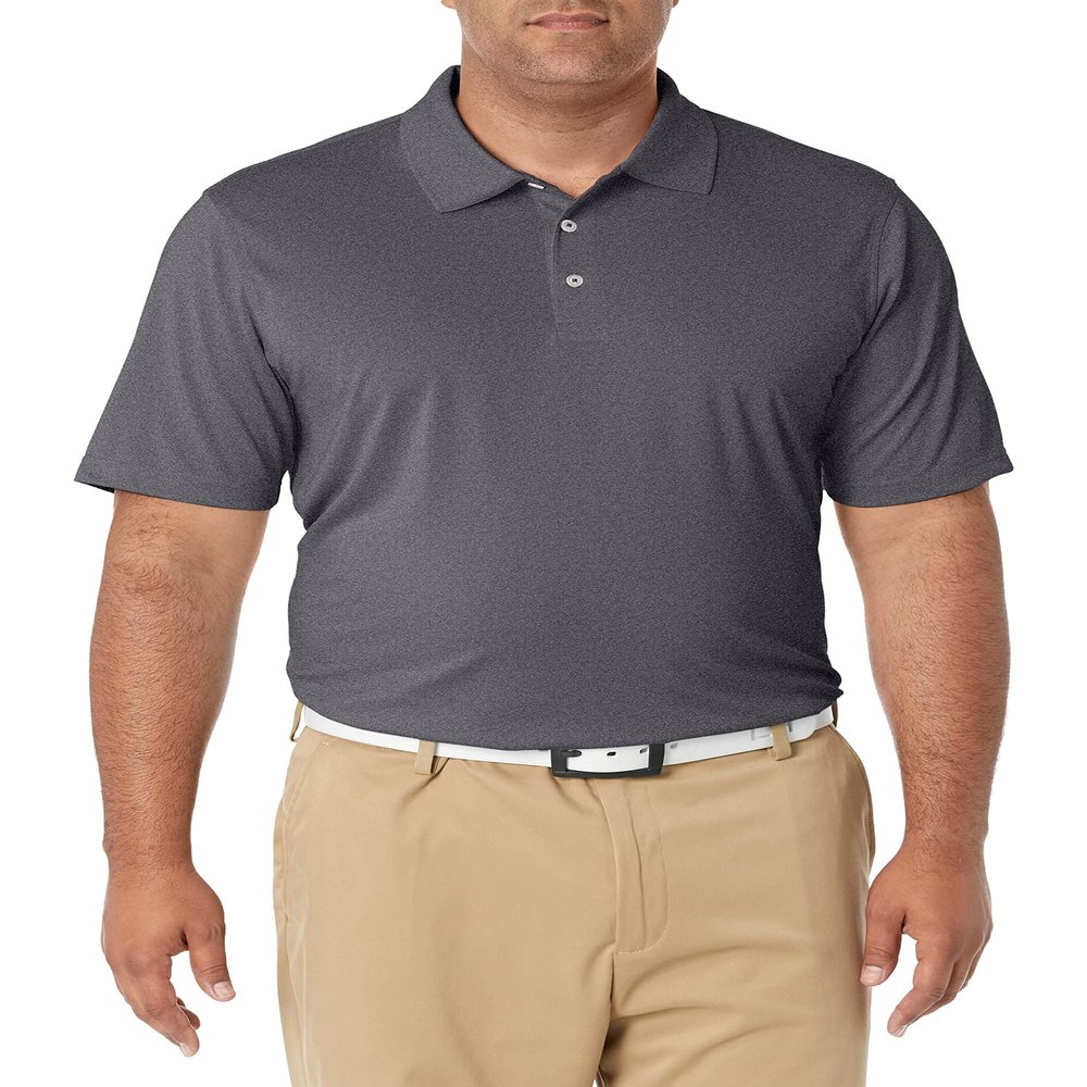 Amazon Essentials Men's Golf Polo Shirt, Moisture-Wicking Quick Dry, Short Sleeve, Dark Grey Heather, X-Large