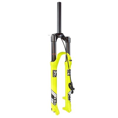Jejy MTB Air Suspension Fork Magnesium Alloy 26/27.5/29 Straight Tube, Mountain Bicycle Disc Brake Shock Absorber Front Forks Ultralight Material (Color : Straight Remote Lockout, Size : 27.5)