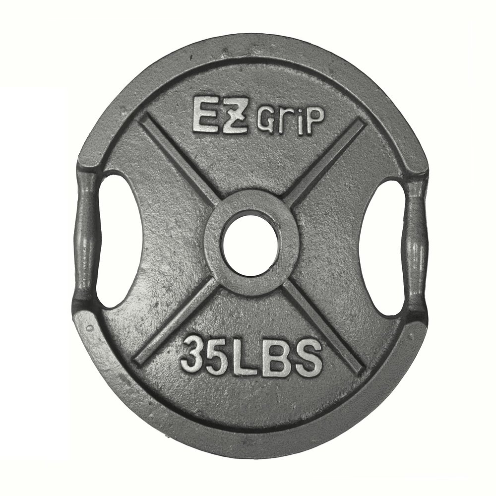 Ader 2" Olympic Grip Weight Plate- 35LB, Gray