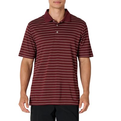 Amazon Essentials Men's Golf Polo Shirt, Moisture-Wicking Quick Dry, Short Sleeve, Dark Burgundy, Small