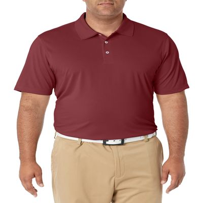 Amazon Essentials Men's Golf Polo Shirt, Moisture-Wicking Quick Dry, Short Sleeve, Rich Burgundy, Large
