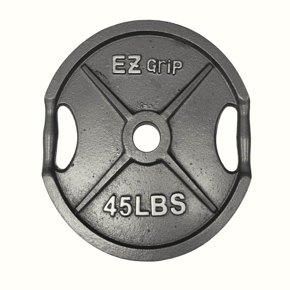 Ader 2" Olympic Grip Weight Plate- 45LB, Gray