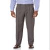 Amazon Essentials Men's Classic-Fit Expandable-Waist Pleated Dress Pant, Dark Grey, 33W x 34L view 1