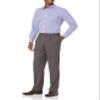 Amazon Essentials Men's Classic-Fit Expandable-Waist Pleated Dress Pant, Dark Grey, 33W x 34L view 4