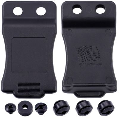 [10PCS] XCLIP IWB Belt Clip Attachment for KYDEX Gun Holsters & Knife Sheaths  (Fits 1.75 Inch Belts) - (Fixed Mount) - Made in U.S.A. - Mounting Hardware Included