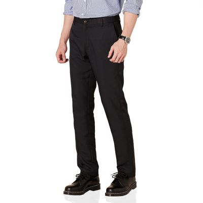 Amazon Essentials Men's Slim-Fit Flat-Front Dress Pant, Black, 34W x 34L