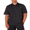 Amazon Essentials Men's Golf Polo Shirt, Moisture-Wicking Quick Dry, Short Sleeve, Anthracite Polo Stripe, Small view 1