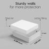 BULK PARADISE 6 Pack Cotton Fill White Cardboard Paper Jewelry Box Gift Size 3.08 x 2.28 x 1.1 Inches Perfect for Small Gifts view 3