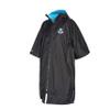 4MonsterSwim Parka with Hood,Quick-Dry Wetsuit Changing Robe Waterproof,Warm Coat Surf Poncho for Water Sport, Beach&Pool (Short Sleeve Black, X-Large) view 1